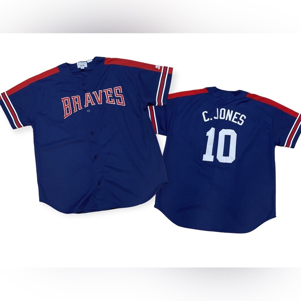 Vintage Starter Atlanta Braves Chipper C Jones 10 Jersey Baseball MLB 2XL Macau